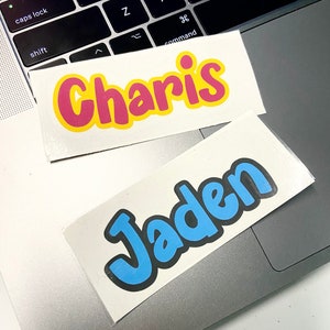 Double Layer Name Sticker, Personalized sticker, Custom stickers, Tumbler sticker, Word sticker, Vinyl decal for indoor/outdoor