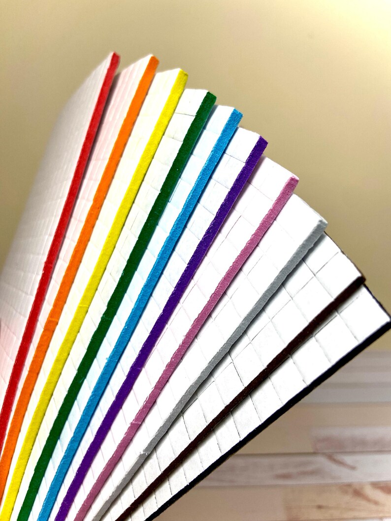 Gekleurde 3D-schuimvierkanten 6 x 6 mm — Dubbelzijdig klevend voor kaarten maken en scrapbooking afbeelding 4