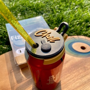 FizzLid Pop Can Lid, Can Cover, Beverage Can Lid, Can Lid Set of 4, lid with straw cover, for 355ml pop can
