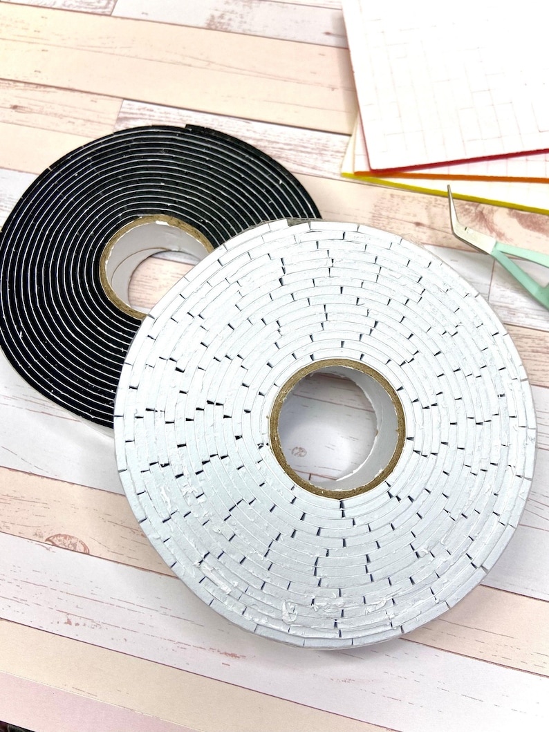 Gekleurde 3D-schuimvierkanten 6 x 6 mm — Dubbelzijdig klevend voor kaarten maken en scrapbooking afbeelding 7