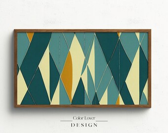 Abstract Frame TV Art | Ocean Samsung Frame TV Art Seascape Coastal Abstract Bauhaus Digital Wall Art Modern Painting Water Coast Sea Ocean