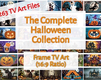 Halloween TV Art Collection 263 Images | Spooky Cute Fun Creepy Haunted House Ghosts Digital TV Art Samsung Frame TV Art