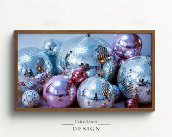 Feier rahmen TV Art | Disco Party SilvesterTag Samsung Frame TV Art LG Digitale Wandkunst Happy New Year's Day Feiern
