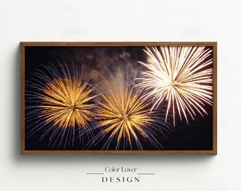 Fireworks Frame TV Art | 4th of July Independence Day New Year's Eve Samsung Frame TV Art Anniversary Celebration Celebrate Party Sparklers
