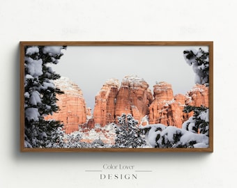 Yosemite Frame TV Art | Yosemite National Park Winter Samsung Frame TV Art Digital Wall Art