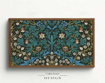 William Morris Frame TV Art | Tapestry Arts and Crafts Tree of Life Samsung Frame TV Art Digital Wall Art LG Tv Art Nouveau Flowers