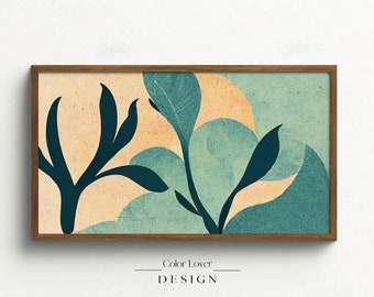 Abstract Painting Frame TV Art | Boho Minimalist Samsung Frame TV Art Neutral Bauhaus Abstract Digital Wall Art