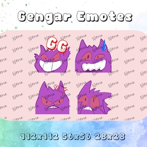 Twitch Emotes Gengar 4pcs