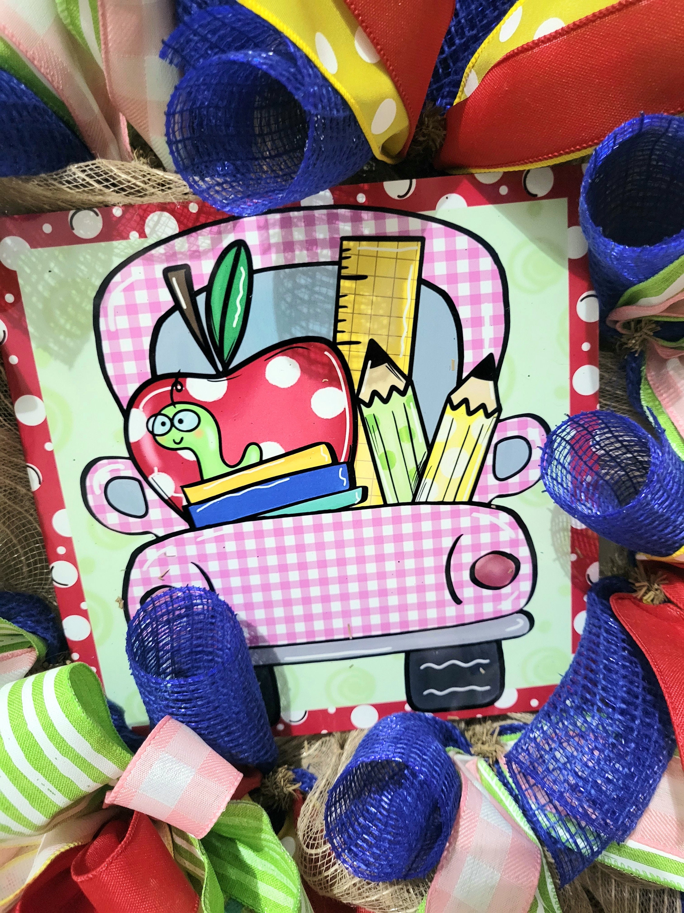 Teacher Wreath for Teacher Back to School Wreath Teacher Gift Idea ...