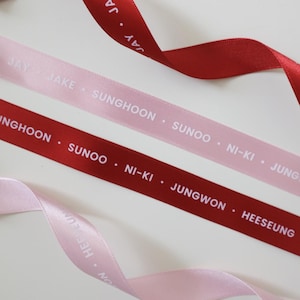 ENHYPEN Member Ribbon | ENGENE | Kpop Merch | Lightstick Bow | Jungwon, Heeseung, Jay, Jake, Sunghoon, Sunoo, Ni-ki