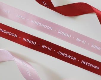 ENHYPEN Member Ribbon | ENGENE | Kpop Merch | Lightstick Bow | Jungwon, Heeseung, Jay, Jake, Sunghoon, Sunoo, Ni-ki