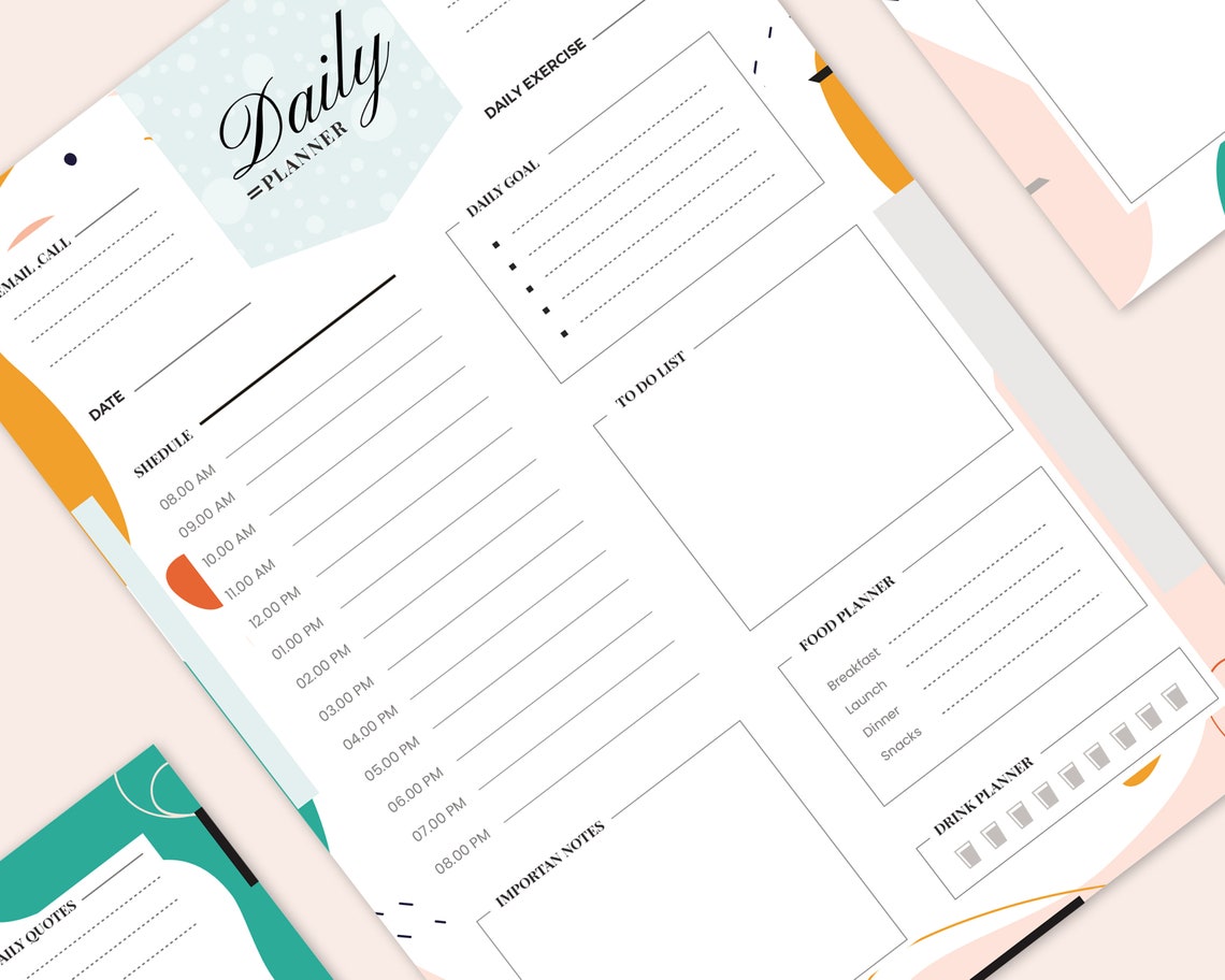 Daily to Do List Printable Task List Daily Schedule - Etsy