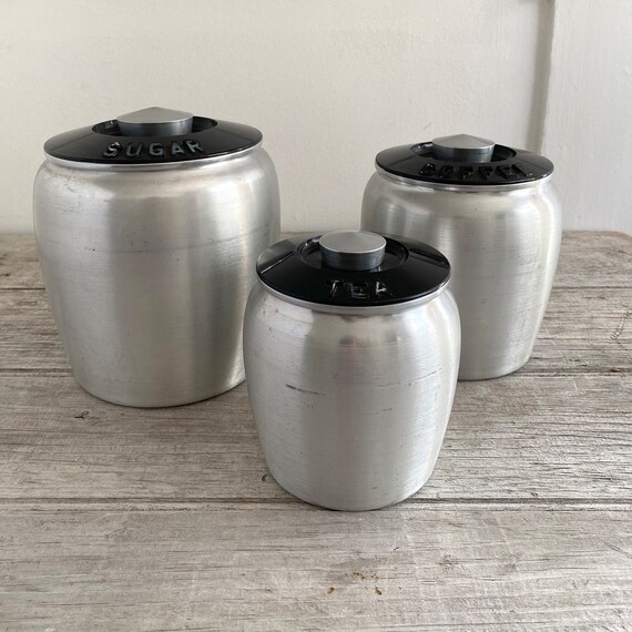 1950's Kromex Kitchen Canisters Etsy