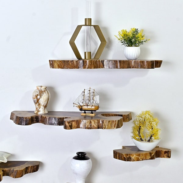 Live Edge Floating Shelves Etsy