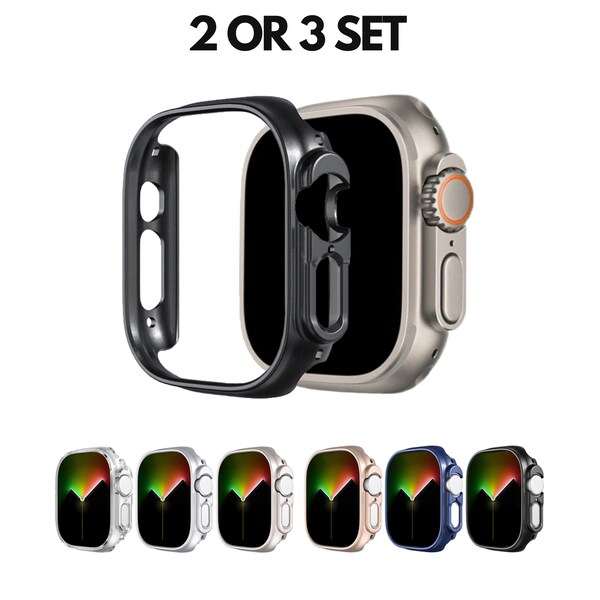 New Bumper Case for Apple Watch Ultra 49mm Full Protection PC Hard Cover Frame iWatch Series 8 Series 9