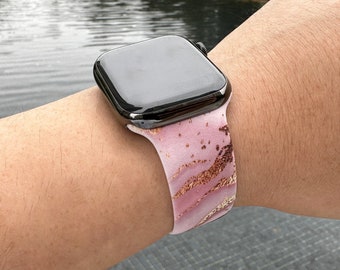 Pasek do zegarka Apple Watch Pasek silikonowy 49 mm Wzór marmurkowy 49 mm 46 mm 45 mm 44 mm 42 mm 41 mm 40 mm 38 mm Seria Pasek wymienny Seria 10 9 8 7 6 5 4 3
