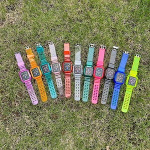 Transparent TPU Colors Case Band Apple Watch Ultra 38-49mm All in One TPU Design Bumper Case Protection iWatch Series 11 10 9 8 7 6 5 4 3 2