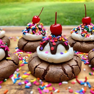 Brownie Sundae Cookie Recipe | Gourmet Cookie Recipes | Big Gourmet Cookie Recipes | Dessert Recipes | Specialty Cookie Recipes | Desserts