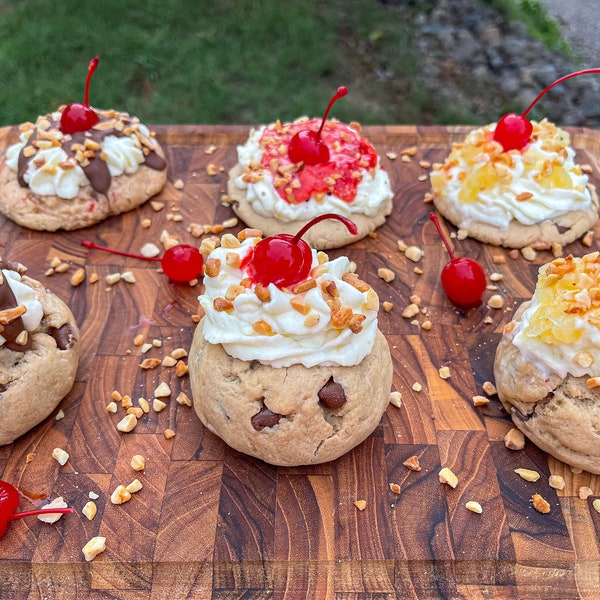 Banana Split Cookie Recipe with Elvis Presley Cookie Modification | Gourmet Stuffed Cookie Recipes | Cookie Recipes | Big Stuffed Cookies