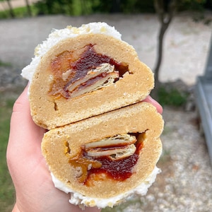 Guava Pastry and Dulce De Leche Stuffed Cookie Recipe Topped with Cream Cheese Buttercream | Gourmet Stuffed Cookie Recipe | Cookie Recipes