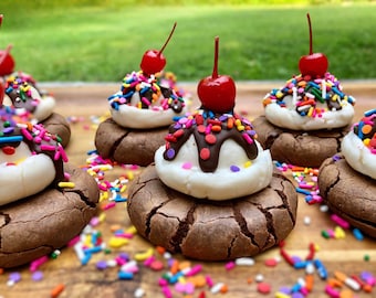 Brownie Sundae Cookie Recipe | Gourmet Cookie Recipes | Big Gourmet Cookie Recipes | Dessert Recipes | Specialty Cookie Recipes | Desserts