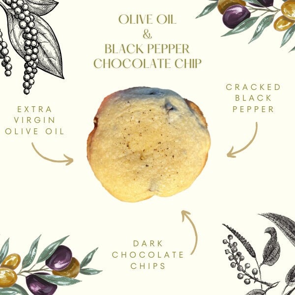 Olive Oil & Black Pepper Chocolate Chip Cookie Recipe | Gourmet Cookie Recipes | Courtney's Cookies and Creations Cookie Recipes