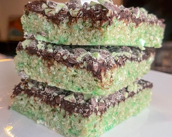 Minty Thins Gourmet Cereal Treats Recipes | Cereal Treat Recipes | Courtney's Cookies and Creations