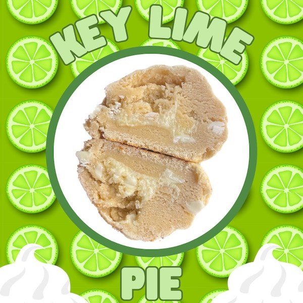 Key Lime Pie Stuffed Gourmet Cookie Recipe | Gourmet Stuffed Cookies | Homemade Cookie Recipe | Dessert Recipes | Cookie Recipe | Big Cookie