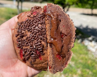 Black Forest Cake Cookie Recipe | Gourmet Stuffed Cookie Recipes | Chocolate Cookie | Homemade Cookie Recipes | Chocolate Cherry Cookie