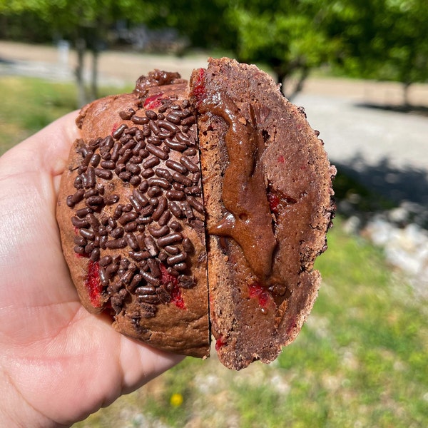 Black Forest Cake Cookie Recipe | Gourmet Stuffed Cookie Recipes | Chocolate Cookie | Homemade Cookie Recipes | Chocolate Cherry Cookie