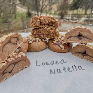 Hazelnut Gourmet Cookie Recipe | Gourmet Stuffed Cookie Recipes | Courtney&#39;s Cookies and Creations | Big Cookies | Dessert Recipes