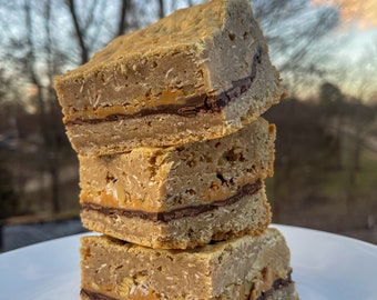 Barra de galletas de avena en capas / Barra de galletas en capas gourmet / Recetas de creaciones y galletas de Courtney