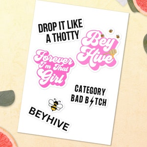 Queen BEY Renaissance / BeyHive Sticker Sheet /