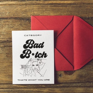 Tarjeta de felicitación de la categoría Bad B*tch de Bey Renaissance