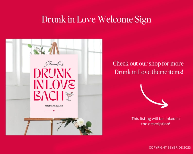 Drunk in Love Bachelorette Weekend Itinerary Template | Bachelorette Travel Itinerary Template | 10 Pages | Editable in Canva | Feyonce Bachelorette