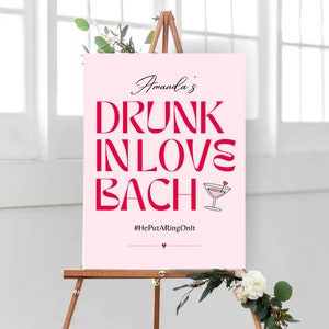 Drunk in Love Bachelorette Weekend Welcome Sign, Editable on Canva, Feyonce Themed Bach Poster, Digital Welcome Sign, 24X36 Printable