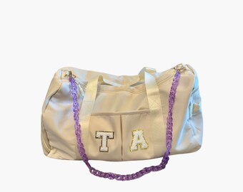 Custom made duffle bag with chain - customized