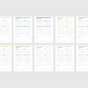 10 COLORS Printable to Do List Daily To-do Pdf Planner Checklist ...