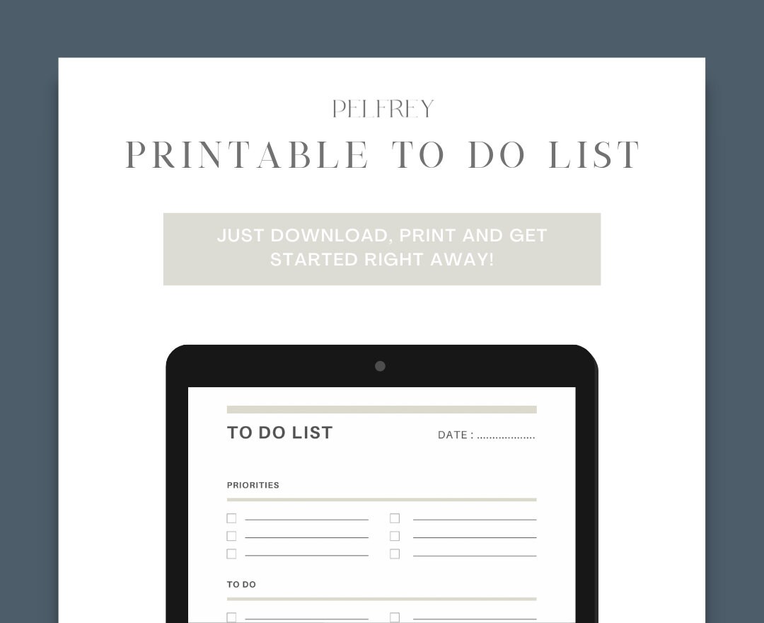 Printable to Do List — DIGITAL PLANNER — Task Lists — Instant Download ...