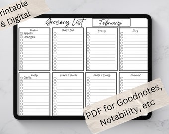 Digital Grocery List Template Grocery List Ipad Pdf Download Digital Grocery List Template Grocery List Ipad Pdf Download