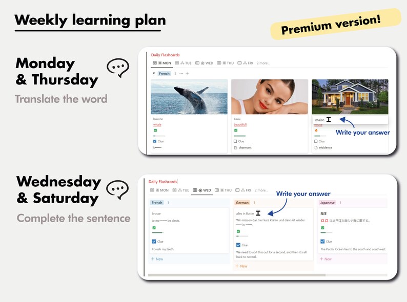 Language Learning Hub Notion Template Notion Planner - Etsy