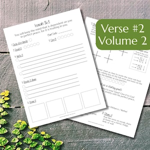 Scheda di memorizzazione delle Scritture, Scheda di lavoro sui versetti biblici stampabile, Guida di studio devozionale cristiana, Modello di download digitale, Monitoraggio della fede, Ansia