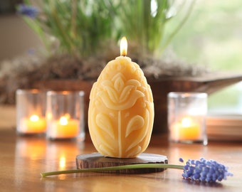 Beeswax Egg Pillar | Beeswax Carved Egg Candle | Easter Candles | Decorative Candle | Handcrafted Candles | Easter Decoration | Easter Gift