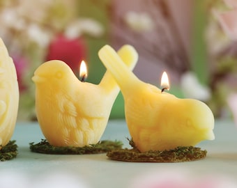 Beeswax Song Birds | Handmade Candles | Home Decor | Natural Beeswax Candles | Birds Candle | Spring | Easter | Mother's Day