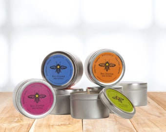 Beeswax Aromatherapy Tins | Pure Beeswax Tin Candles | All Natural Non-toxic Candles | Handcrafted | Gift  |  Spring | Easter | Mother's Day