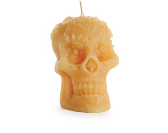Beeswax Sugar Skull | BeeswaxSkull Candles | Sugar Skull Candles | Halloween Candles | Day of the Death | Dia de Los Muertos | Home Decor