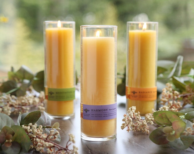 Beeswax Aromatherapy Sanctuary Glasses | Aromatherapy Candles | All Natural Aromatherapy Candles | Christmas Gift Idea | Bridesmaid Gift