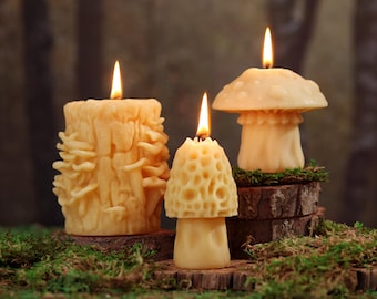 Beeswax Mushroom Candles | 3D Mushroom Candles | Nature Candle | Home Decor | Rustic Candles | Spring | Easter | Mother's Day