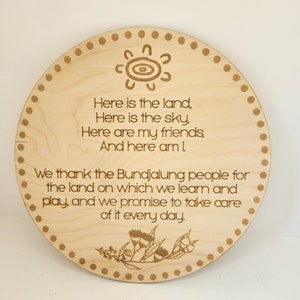 Mantra quotidiano indigeno / Asili nido Sale giochi / Insegne per le stanze / Aborigeni / Isola dello Stretto di Torres / Australia