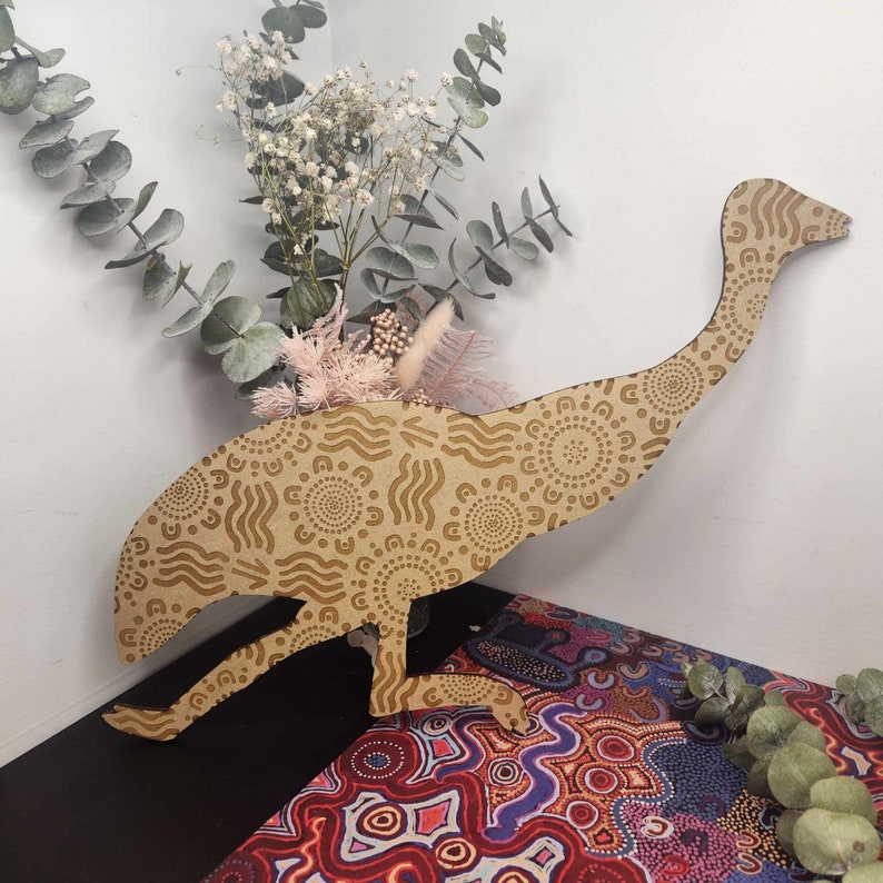 Engraved Emu Totem Wall Art | Indigenous Australian Decor - Etsy Australia